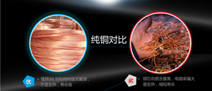 導(dǎo)體純銅對(duì)比